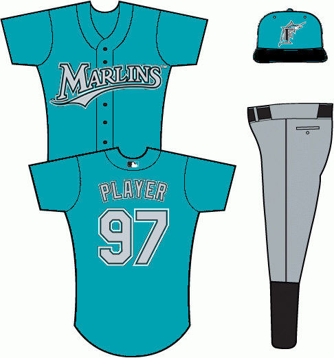 Florida Marlins 2011 Teal Alternate Jersey