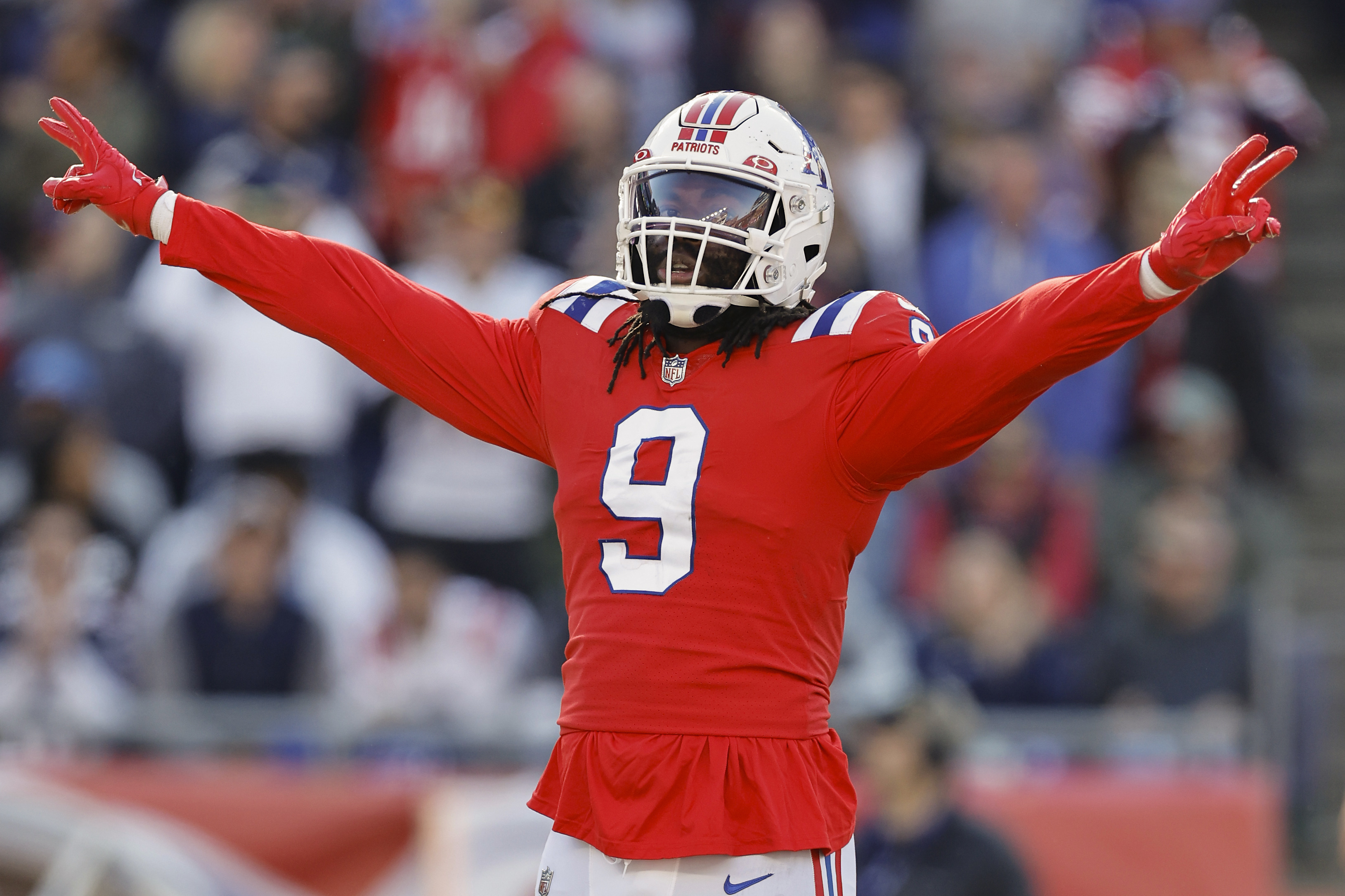 New England Patriots Red 'Pat Patriot' Throwback